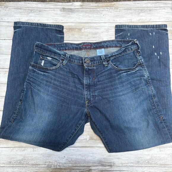 Levi’s Red Collection Jeans Y2K Slim Straight Sz 36x30 Faded Stretch Casual - Picture 3 of 12